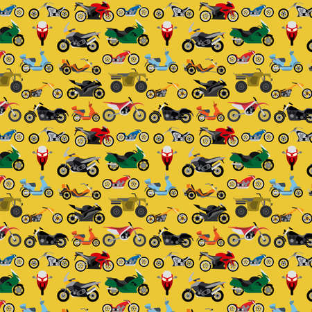 Motorcycles background, pattern. のイラスト素材