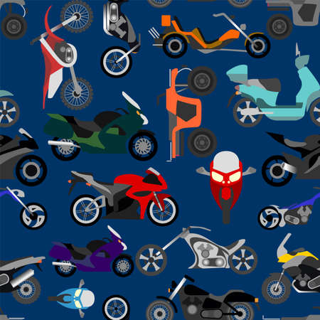 Motorcycles background, seamless.のイラスト素材