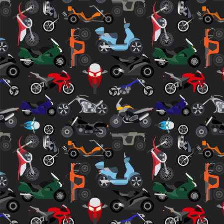 Motorcycles background, pattern. のイラスト素材