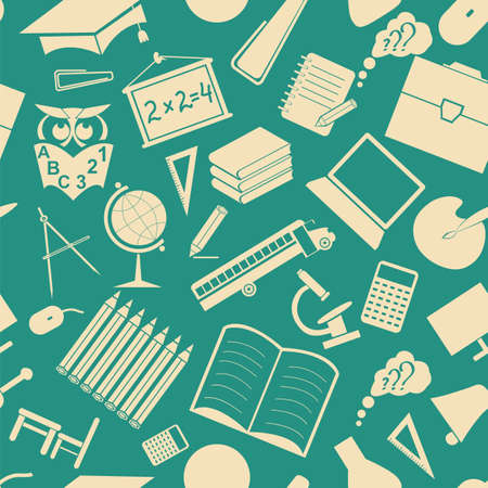 School background. Seamless. Vector illustrationのイラスト素材