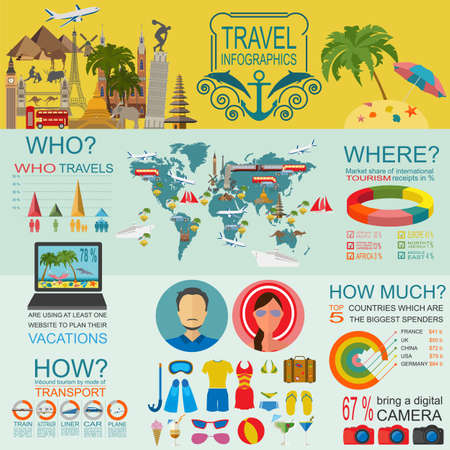 Beach resort infographics.のイラスト素材