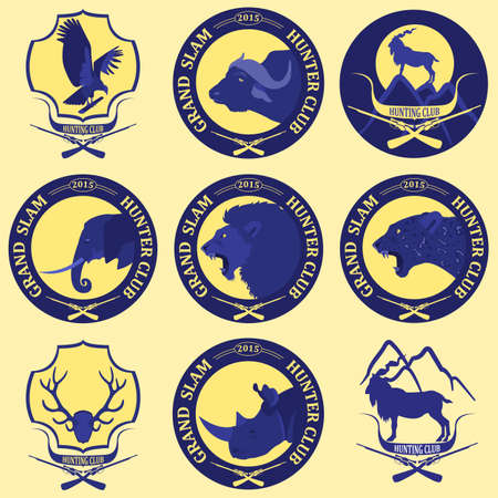 Hunting club label collection.のイラスト素材