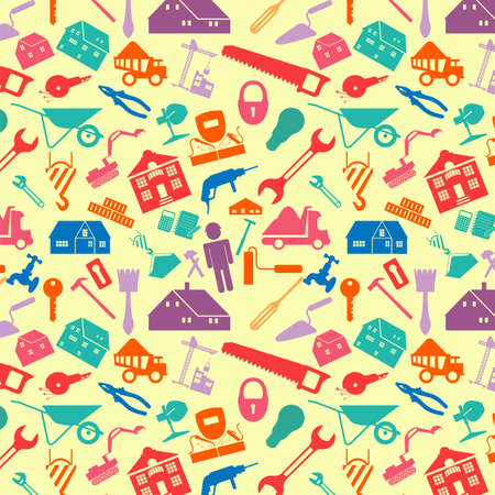House repair and construction background. Vector illustrationのイラスト素材