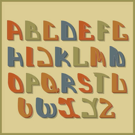 Retro styled font. Design elements. Vector illustrationのイラスト素材