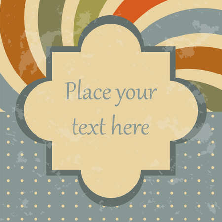 Vintage design template. Retro styled image. Vector illustrationのイラスト素材