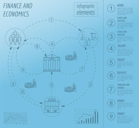 Economics and finance infographic. のイラスト素材
