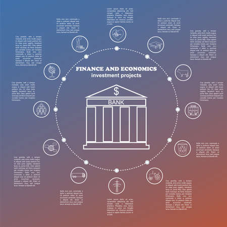 Economics and finance infographic. のイラスト素材