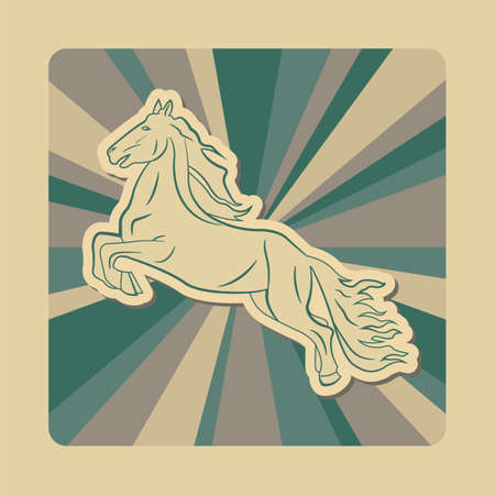 Horse logo and badges templates. Vector illustrationのイラスト素材