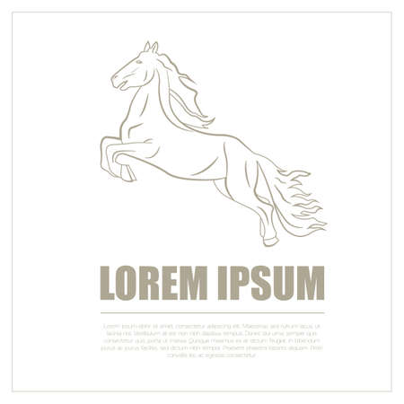 Horse logo and badges templates. Vector illustrationのイラスト素材