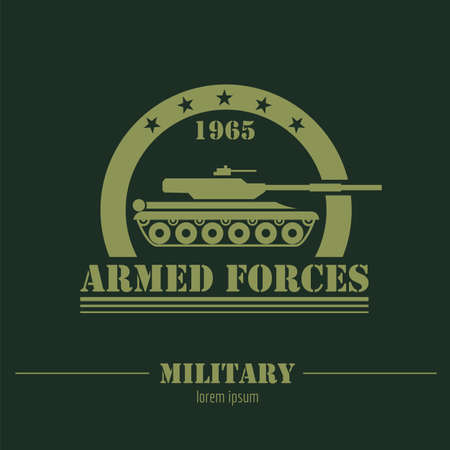 Military logo and badges Graphic template. Vector illustrationのイラスト素材