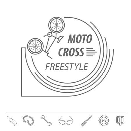 Bicycle thin line designのイラスト素材