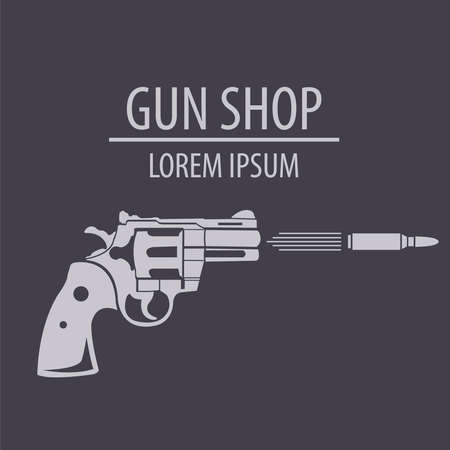 Firearm template. Guns, rifles badge. Flat design. Vector illustrationのイラスト素材