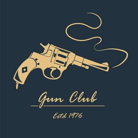 Firearm template. Guns, rifles badge. Flat design. Vector illustrationのイラスト素材