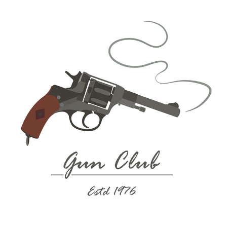 Firearm template. Guns, rifles badge. Flat design. Vector illustrationのイラスト素材