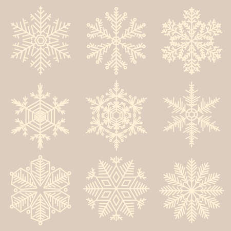 Snowflake icon setのイラスト素材