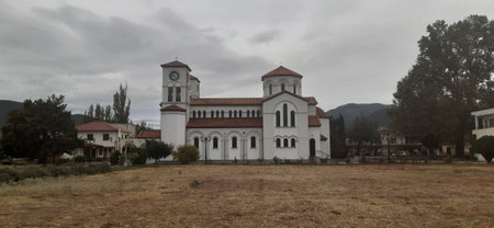 Holy Church of Saint Gregory the Theologian of Nea Karvali, northern Greeceの写真素材