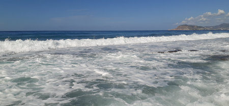 Coast of Alanya, Antalya. Mediterranean Sea. South of Turkey. Day viewの写真素材