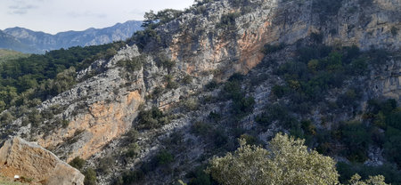 South Turkey region Anatolia. Taurus mountain. Highway through central Anatolia, South Taurus Mountainsの写真素材