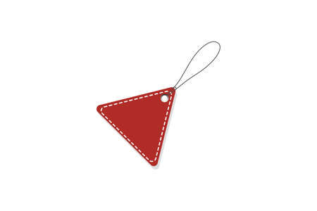 Red Price Tag. Vector illustration. Realistic discount tag, isolated.のイラスト素材