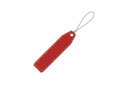 Red Price Tag. Vector illustration. Realistic discount tag, isolated.のイラスト素材