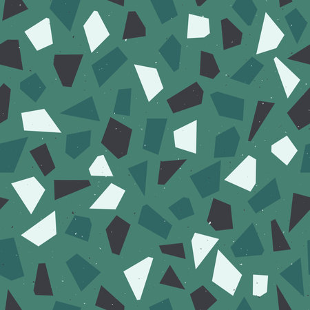 Terrazzo flooring vector seamless pattern. Classic venetian terrazzo style of floor of stone, granite, quartzのイラスト素材