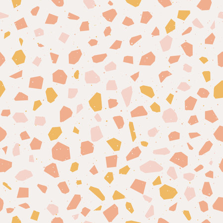 Terrazzo flooring vector seamless pattern. Classic venetian terrazzo style of floor of stone, granite, quartz.のイラスト素材