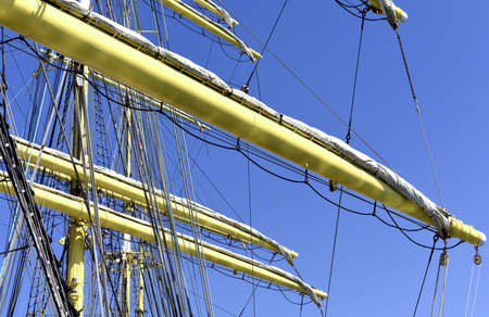 The mast of a sailing shipの写真素材