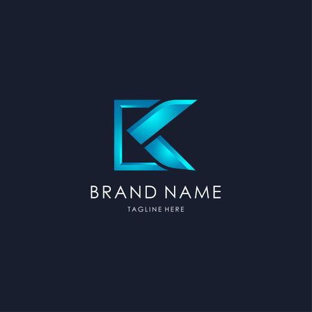letter K logo monogram initial design vector luxury by a99ideのイラスト素材