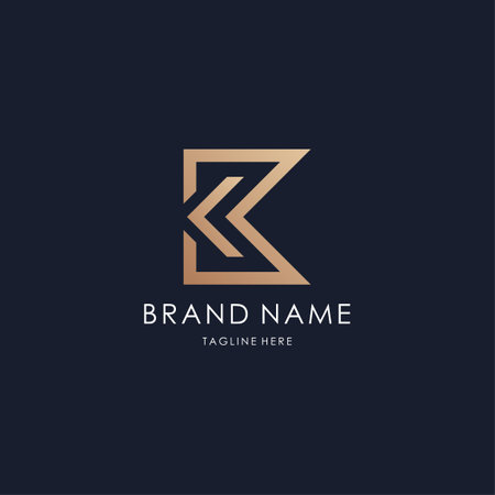 letter K logo monogram initial design vector luxury golden style by a99ideのイラスト素材