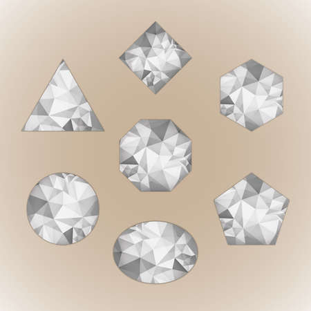 Set of abstract shapes like diamondのイラスト素材