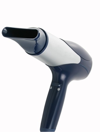Hair dryer on a white backgroundの写真素材