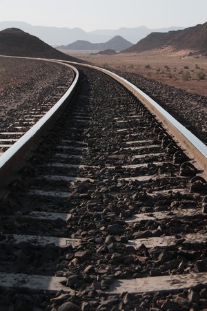 Railway - Wadi Rumの写真素材