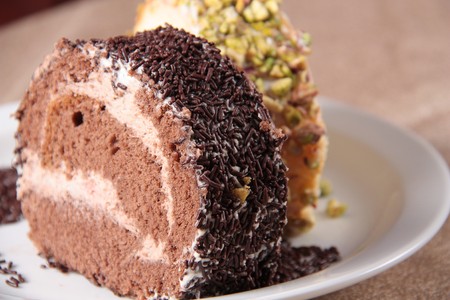 Two pieces of cakeの写真素材
