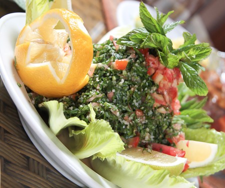 Tabbouleh Salad dish (Arabic Salad)の写真素材
