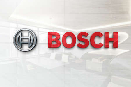 bosch on outdoor billboard realistic textureのeditorial素材