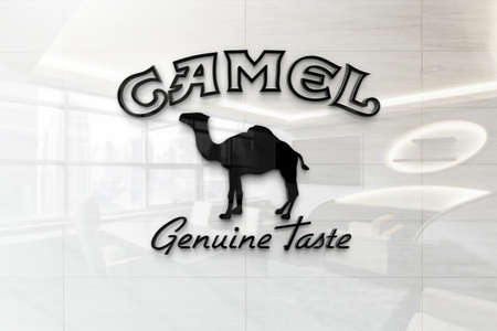 camel on outdoor billboard realistic textureのeditorial素材