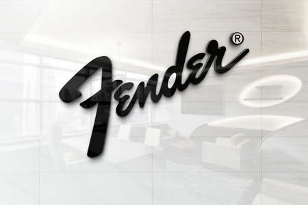 fender on outdoor billboard realistic textureのeditorial素材