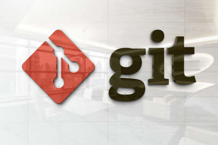 git on outdoor billboard realistic texture