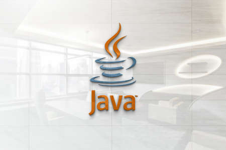 java on outdoor billboard realistic texture