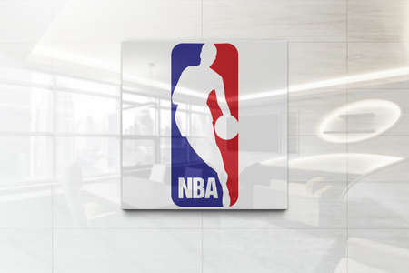 nba on outdoor billboard realistic texture