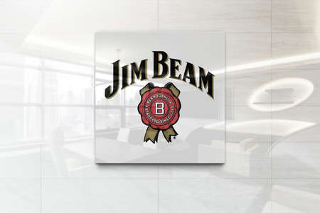 jim beam on outdoor billboard realistic textureのeditorial素材