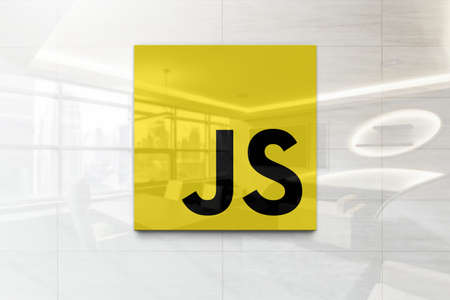 javascript on outdoor billboard realistic textureのeditorial素材