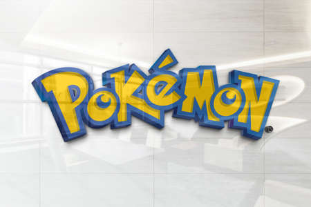 pokemon on outdoor billboard realistic texture