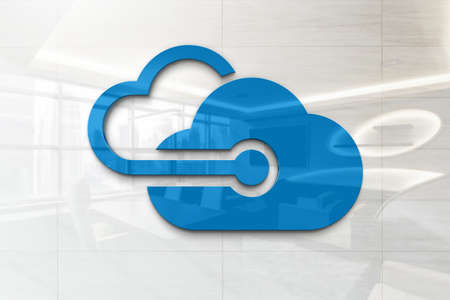 microsoft azure on outdoor billboard realistic texture