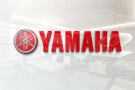 yamaha on outdoor billboard realistic texture