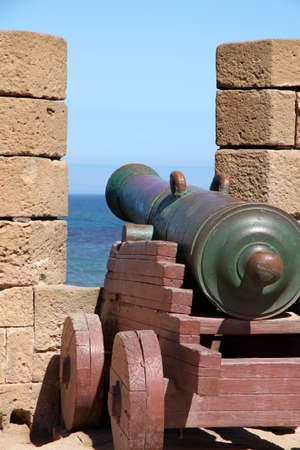 Brass cannons in Skala de la ville - an impressive bastion in Essaouiraの写真素材