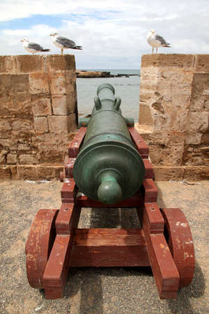 Brass cannons in Skala de la ville - an impressive bastion in Essaouiraの写真素材
