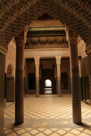 Stunning artwork inside the Telouet Kasbah, Moroccoのeditorial素材