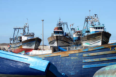 Beautiful old port in the city Essaouira, morocco, 