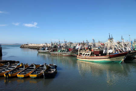 Beautiful old port in the city Essaouira, morocco, のeditorial素材